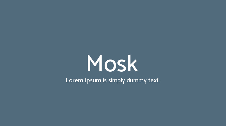 Mosk Font Family