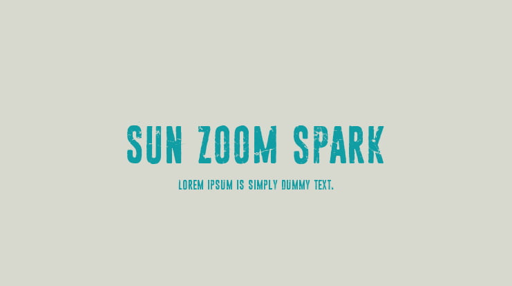 Sun zoom spark Font