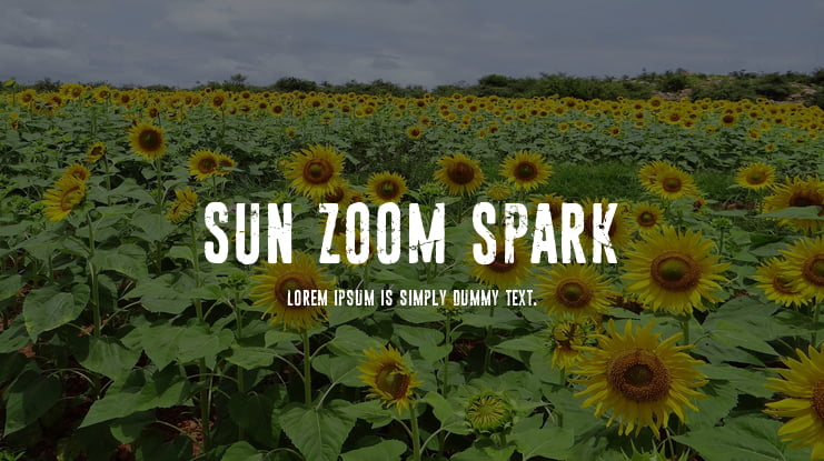 Sun zoom spark Font