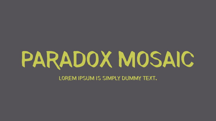 Paradox Mosaic Font