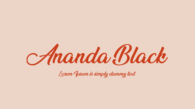 Ananda Black Font Family