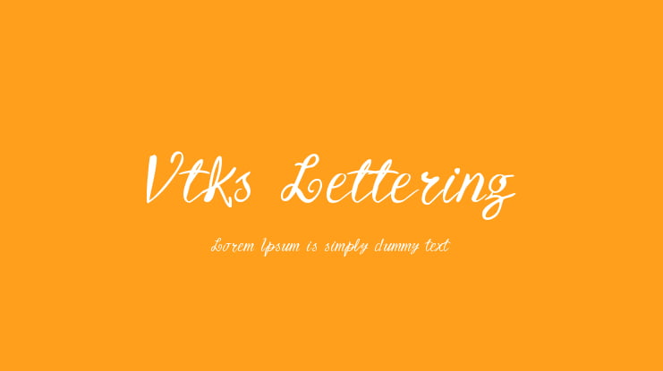 Vtks Lettering Font