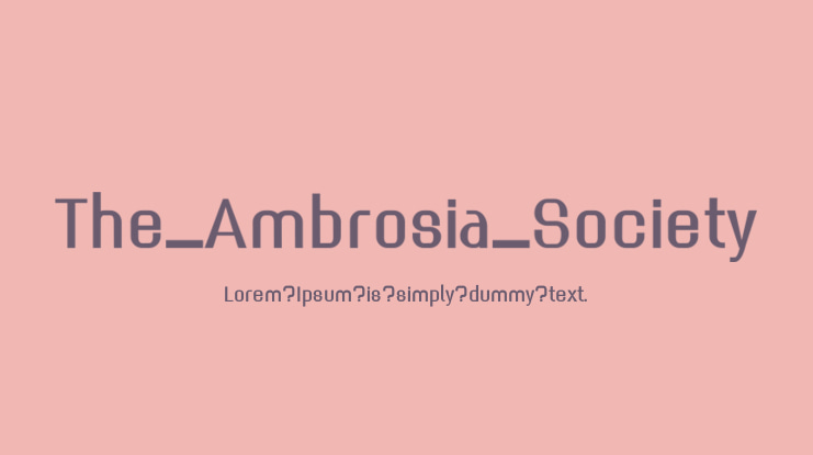 The_Ambrosia_Society Font