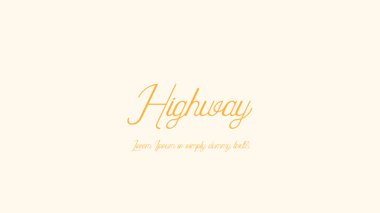 Highway Font