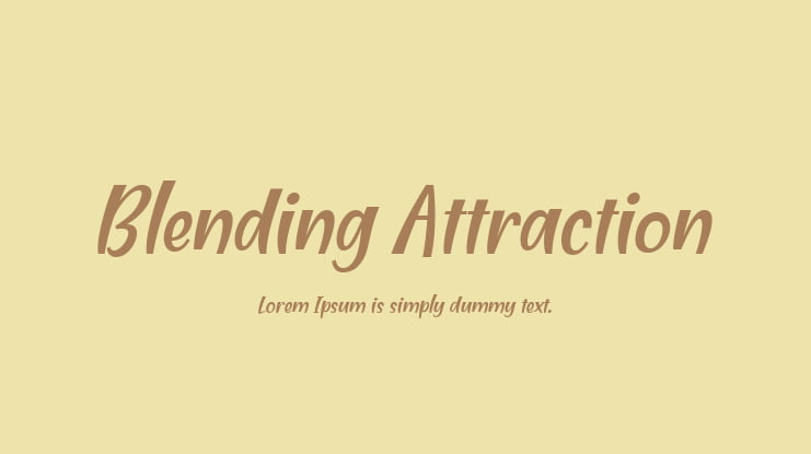 Blending Attraction Font