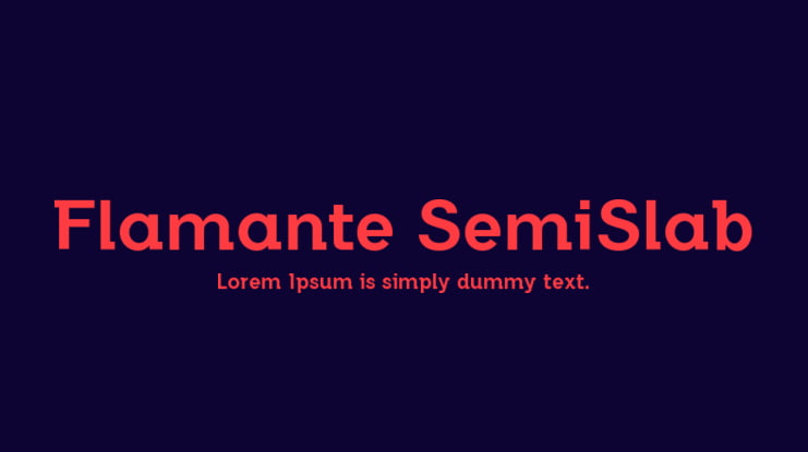 Flamante SemiSlab Font Family