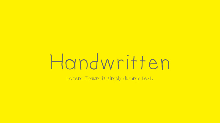 Handwritten Font