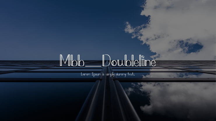 Mbb_Doubleline Font
