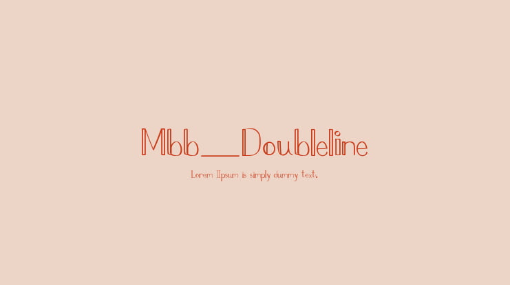 Mbb_Doubleline Font