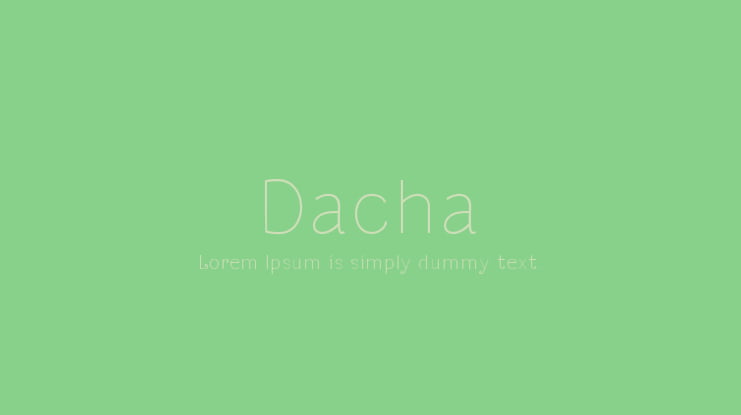 Dacha Font