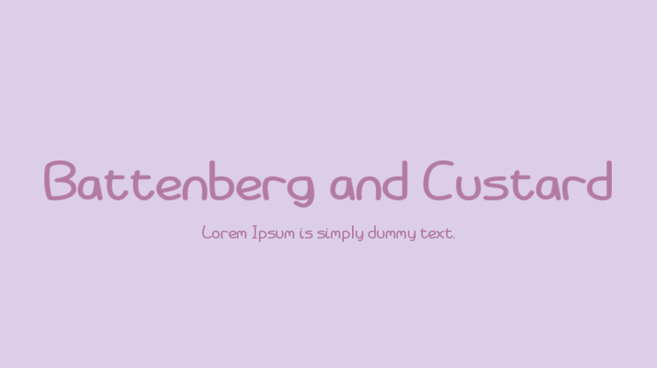 Battenberg and Custard Font Family