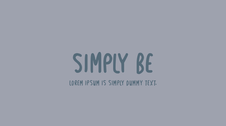 Simply Be Font