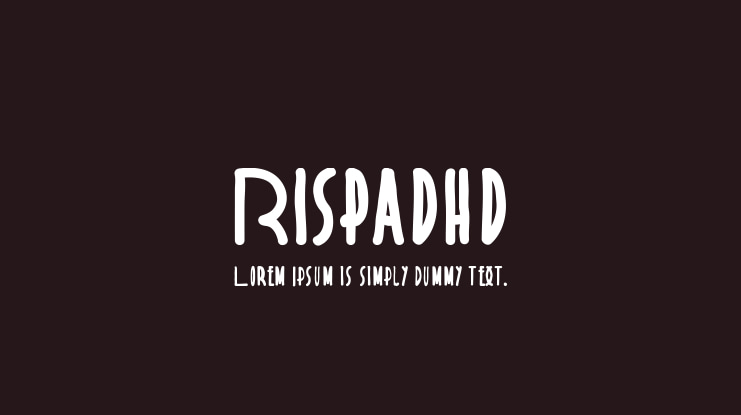 Rispadhd Font Family