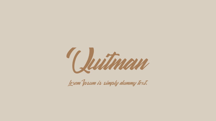 Quitman Font