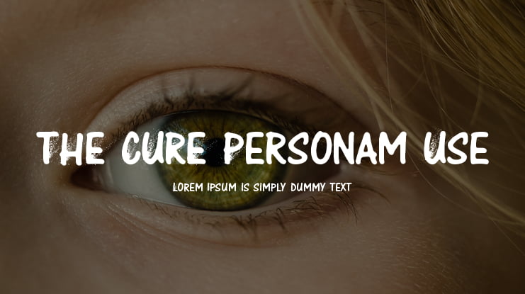 THE CURE Personam Use Font