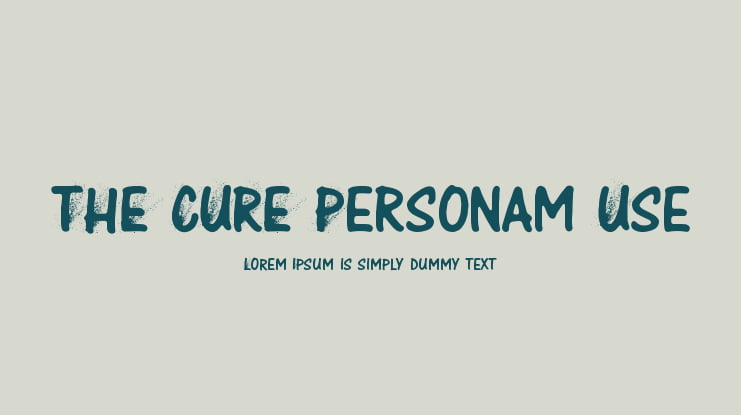 THE CURE Personam Use Font