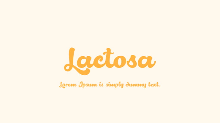 Lactosa Font