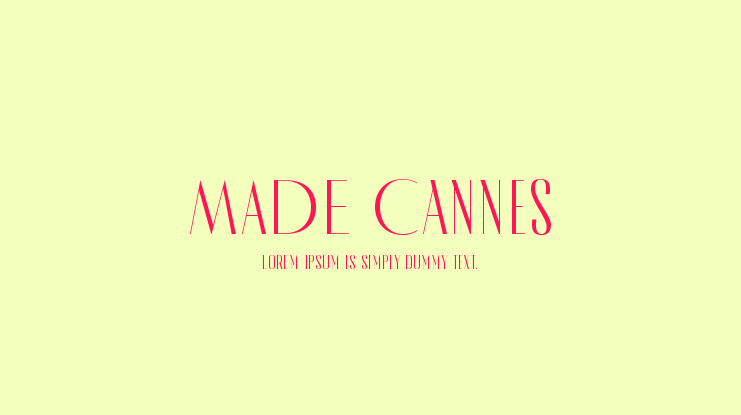 MADE Cannes Font
