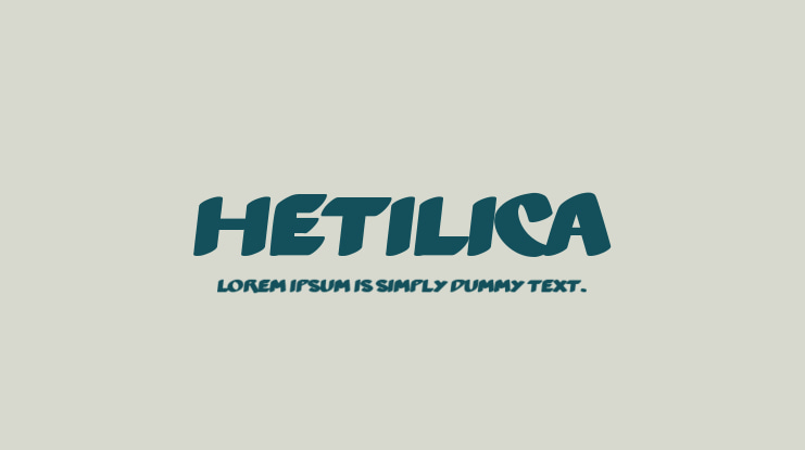 Hetilica Font