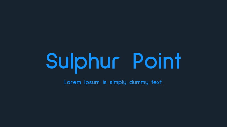 Sulphur Point Font Family