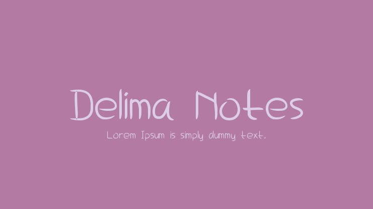 Delima Notes Font