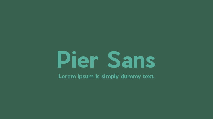 Pier Sans Font Family