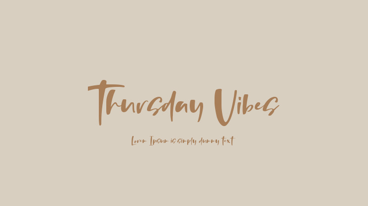 Thursday Vibes Font