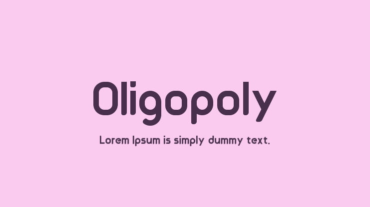 Oligopoly Font Family