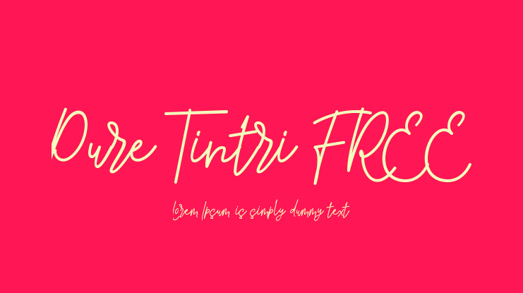 Pure Tintri FREE Font
