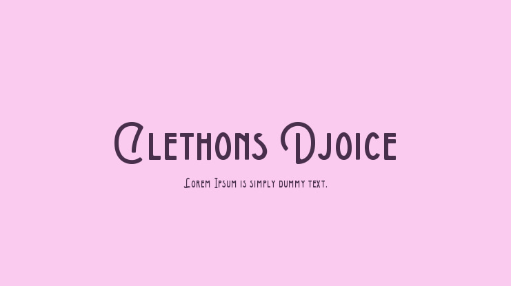 Clethons Djoice Font Family