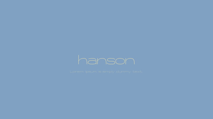 hanson Font