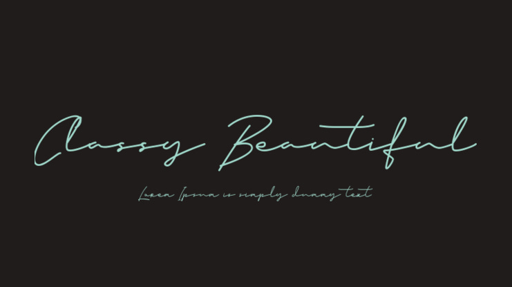 Classy Beautiful Font Family