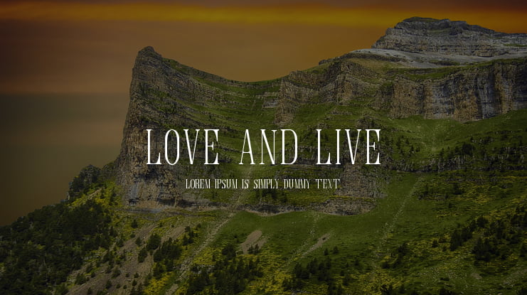 love and live Font