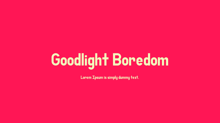 Goodlight Boredom Font