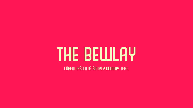 The Bewlay Font