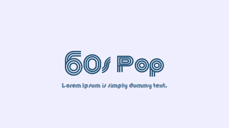 60s Pop Font