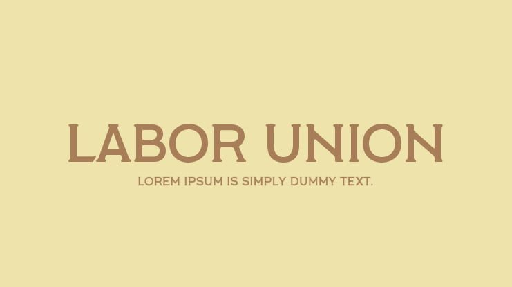 Labor Union Font