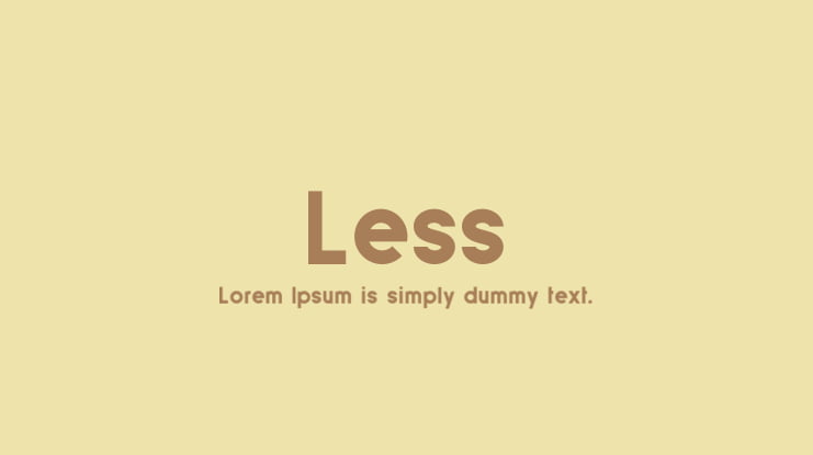 Less Font Family