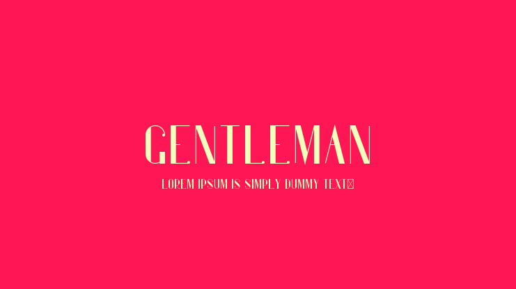 Gentleman Font