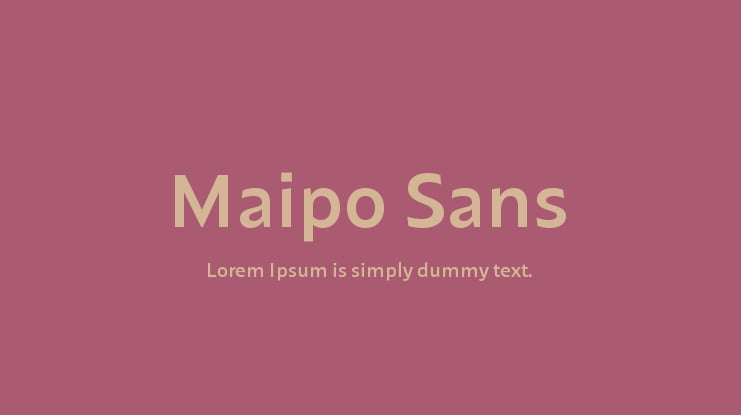 Maipo Sans Font