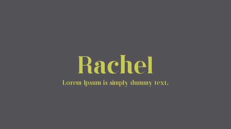 Rachel Font Family