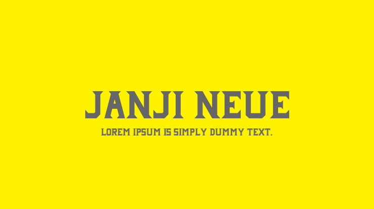 Janji Neue Font