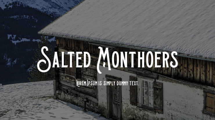 Salted Monthoers Font