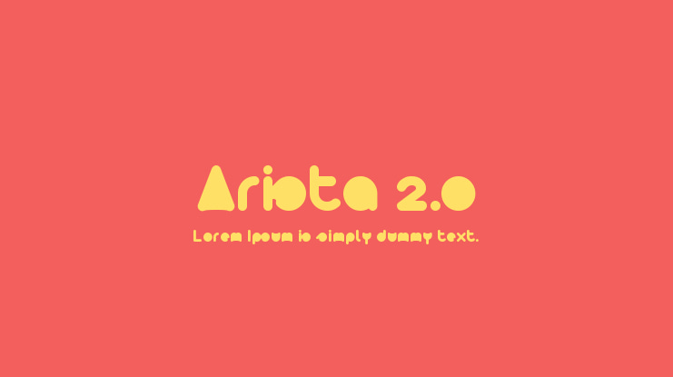 Arista 2.0 Font Family