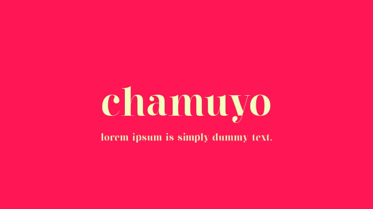 Chamuyo Font