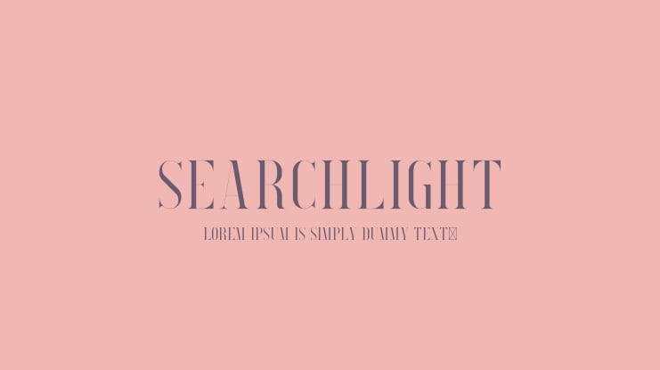 Searchlight Font Family