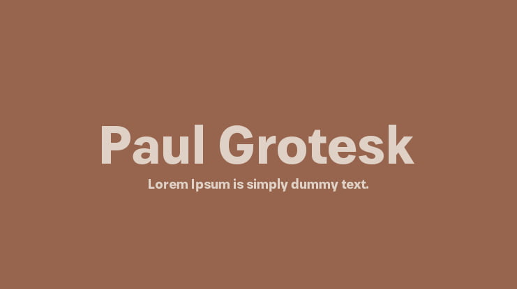 Paul Grotesk Font Family
