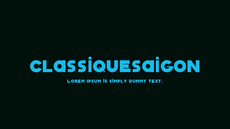 ClassiqueSaigon Font
