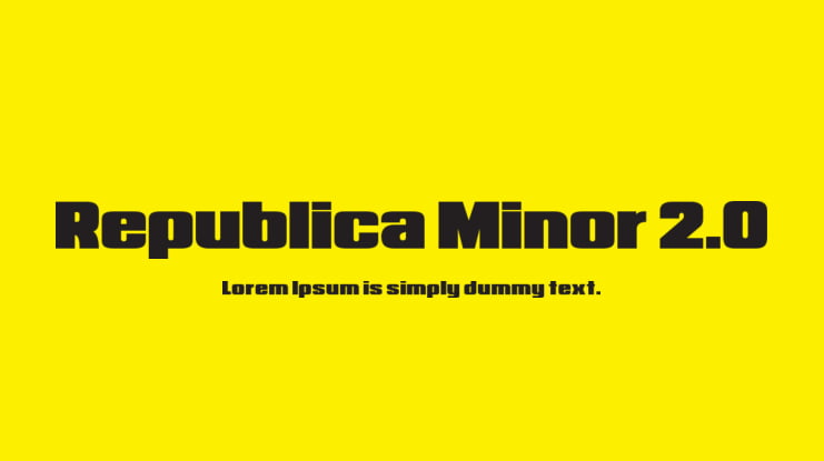 Republica Minor 2.0 Font