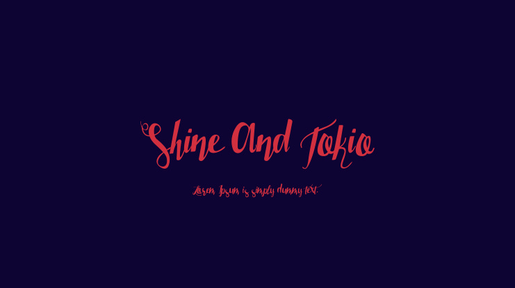 Shine And Tokio Font